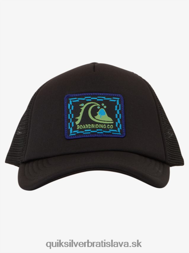 2-7 záludný klobúk trucker Quiksilver chlapci B80HXR1891 čierna