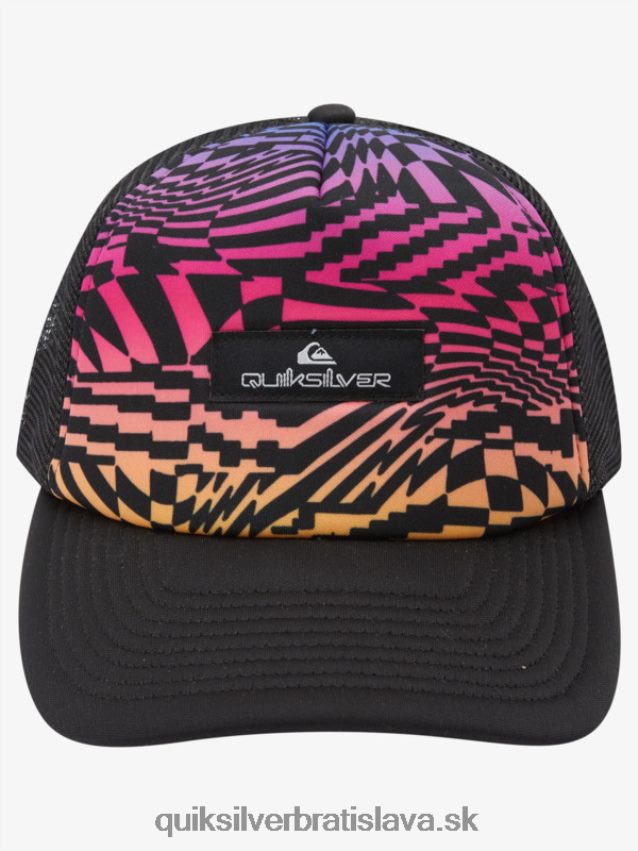 8-16 bzučiak coop trucker klobúk Quiksilver chlapci B80HXR2044 ohnivý koral