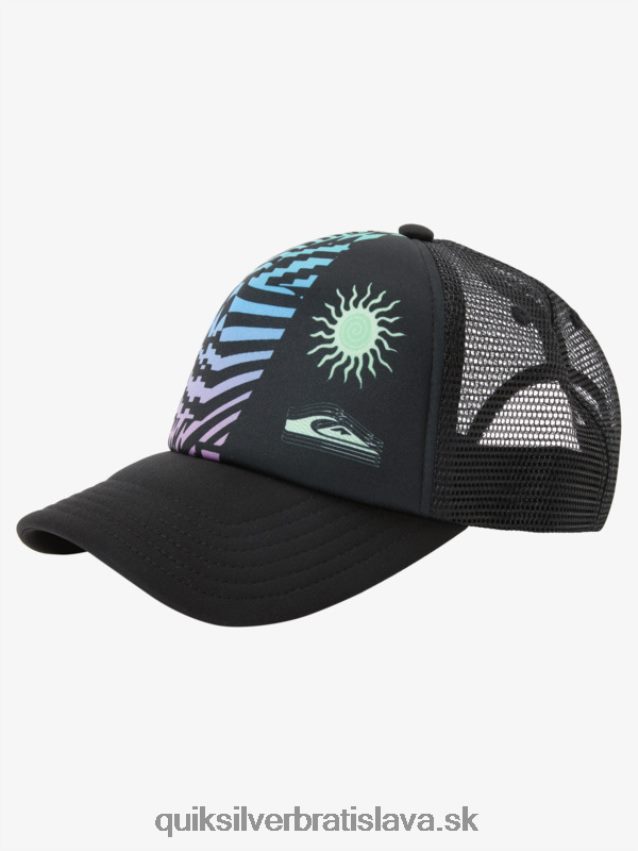 Klobúk snapback straka coop 8-16 Quiksilver chlapci B80HXR1929 čierna