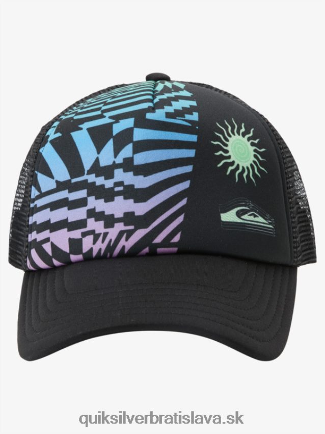 Klobúk snapback straka coop 8-16 Quiksilver chlapci B80HXR1929 čierna