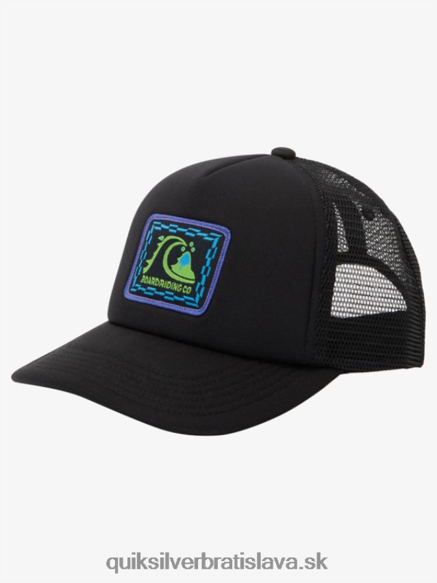 Štýlový snapback klobúk 8-16 Quiksilver chlapci B80HXR2045 čierna