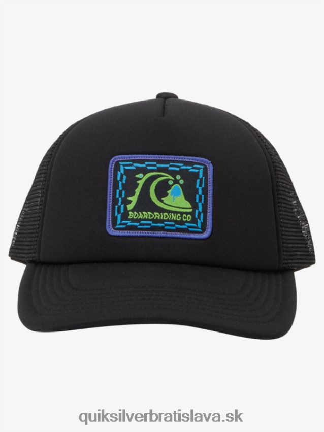 Štýlový snapback klobúk 8-16 Quiksilver chlapci B80HXR2045 čierna
