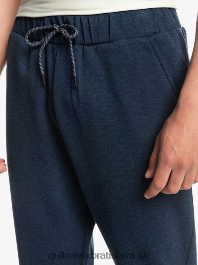 vystúpiť z fleecových joggerov Quiksilver muži B80HXR1722 insígnie modrý vres