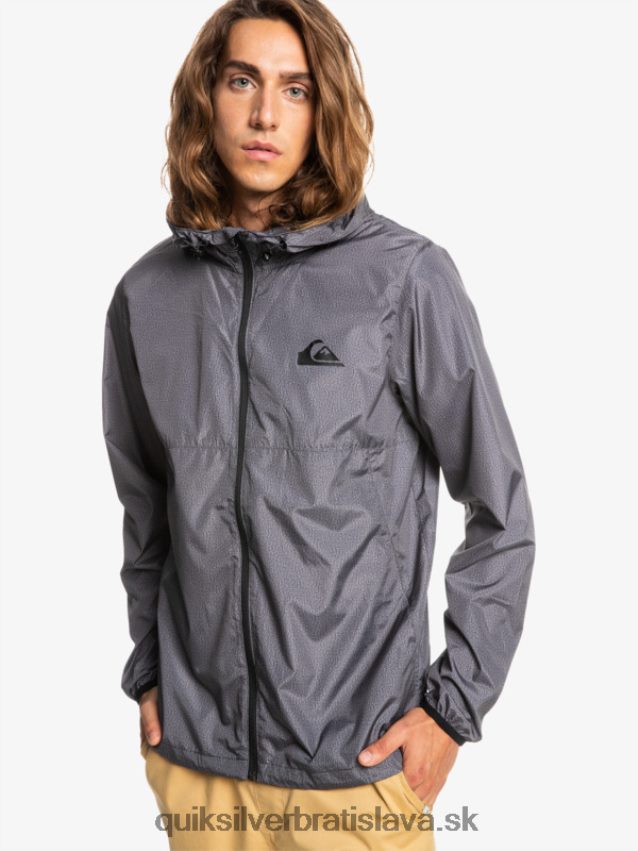 každodenná vetrová bunda Quiksilver muži B80HXR1011 tmavosivý vres