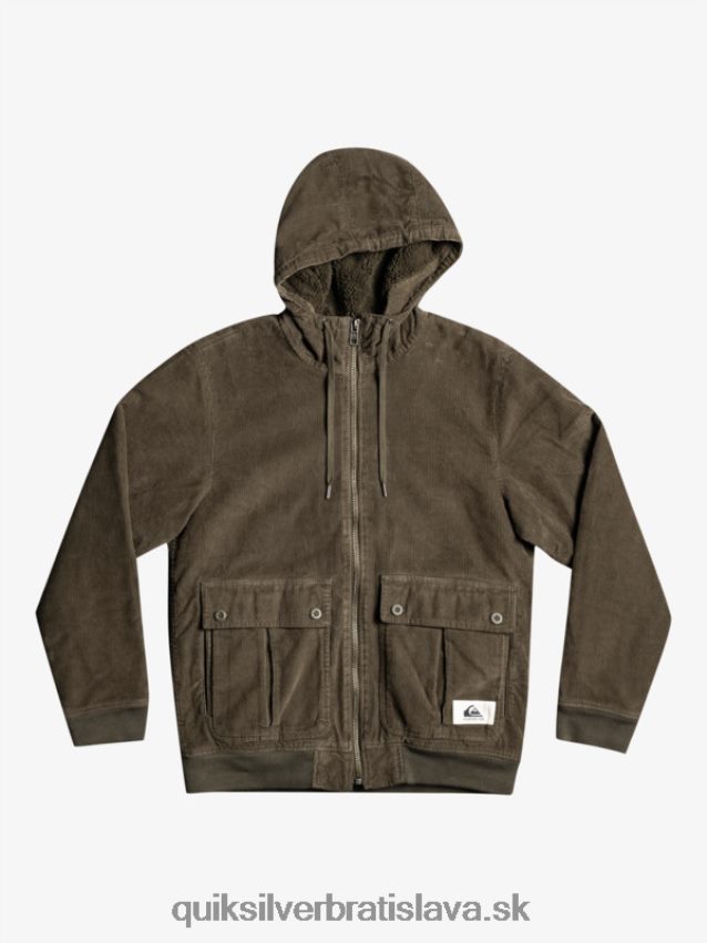 manšestrová bunda s trojitým nadväzcom Quiksilver muži B80HXR1557 hroznový list