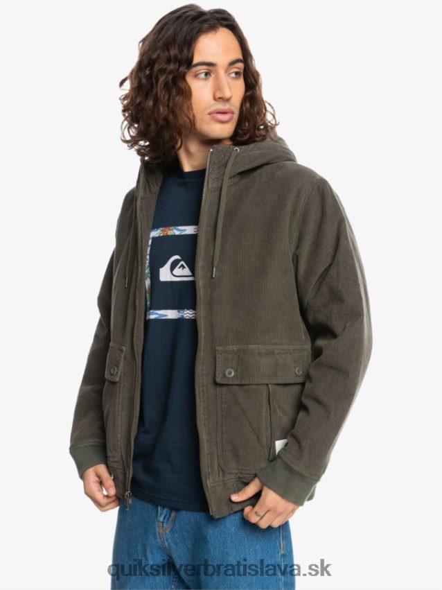 manšestrová bunda s trojitým nadväzcom Quiksilver muži B80HXR1557 hroznový list