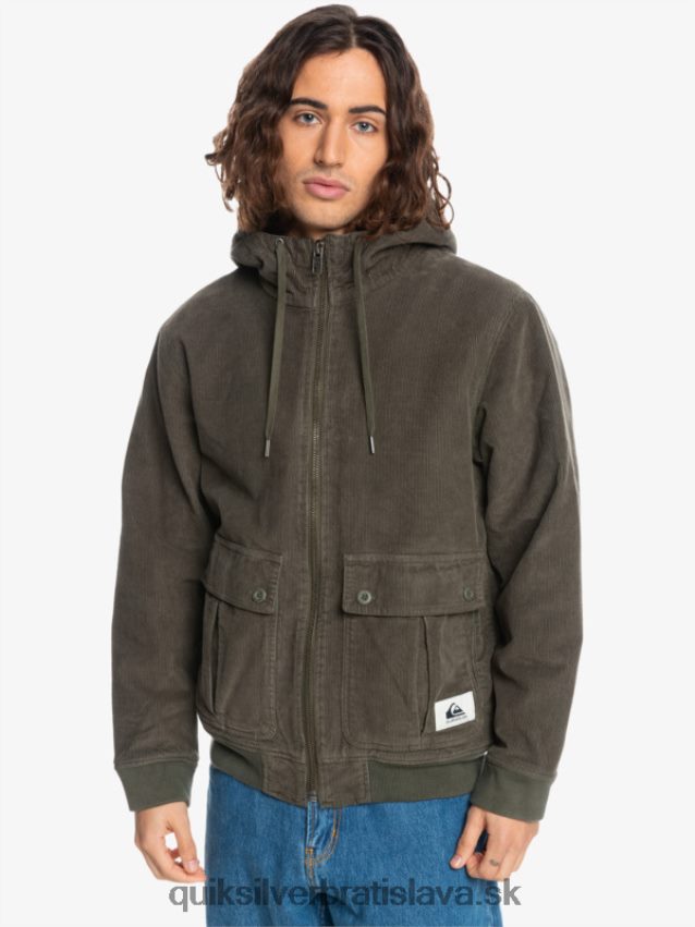 manšestrová bunda s trojitým nadväzcom Quiksilver muži B80HXR1557 hroznový list