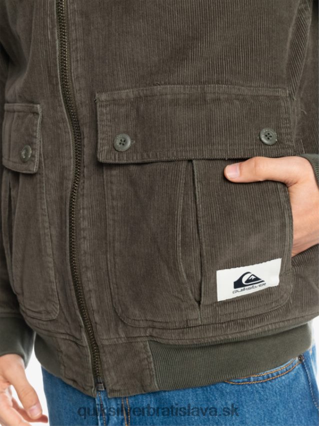 manšestrová bunda s trojitým nadväzcom Quiksilver muži B80HXR1557 hroznový list