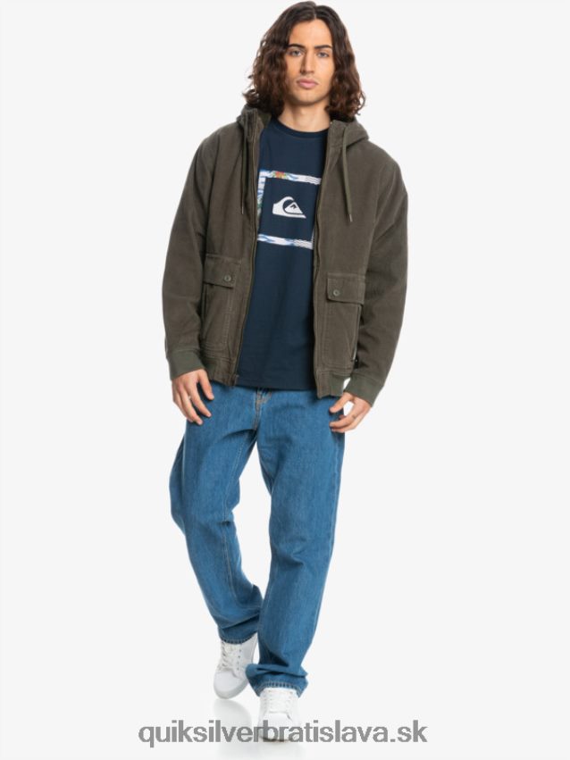 manšestrová bunda s trojitým nadväzcom Quiksilver muži B80HXR1557 hroznový list
