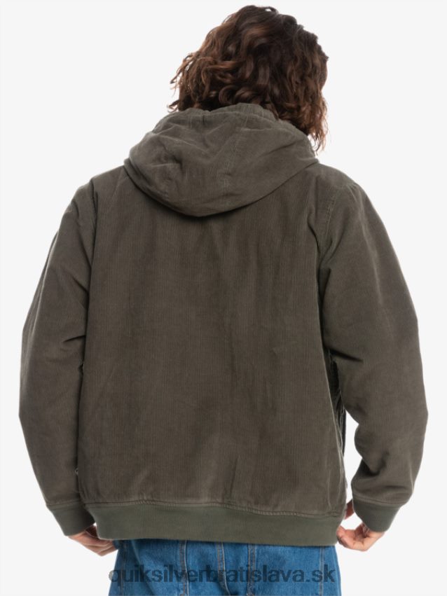 manšestrová bunda s trojitým nadväzcom Quiksilver muži B80HXR1557 hroznový list