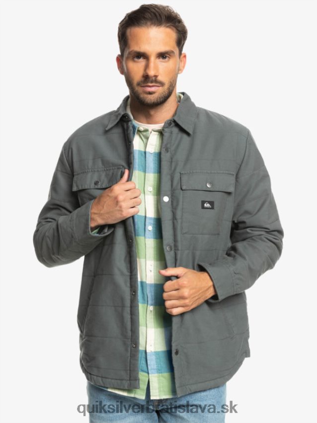 spodná plátenná bunda Quiksilver muži B80HXR1566 železná brána