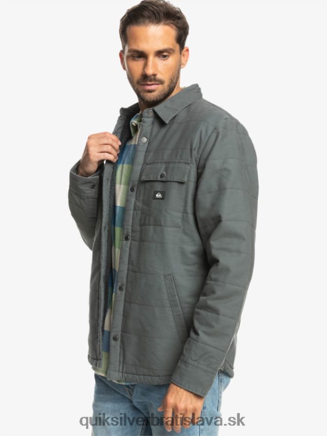 spodná plátenná bunda Quiksilver muži B80HXR1566 železná brána