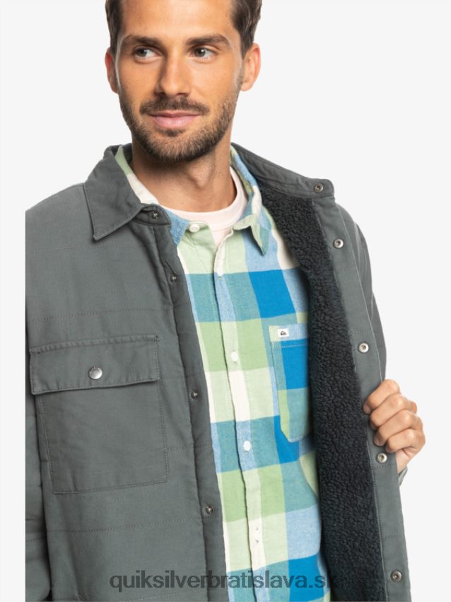 spodná plátenná bunda Quiksilver muži B80HXR1566 železná brána