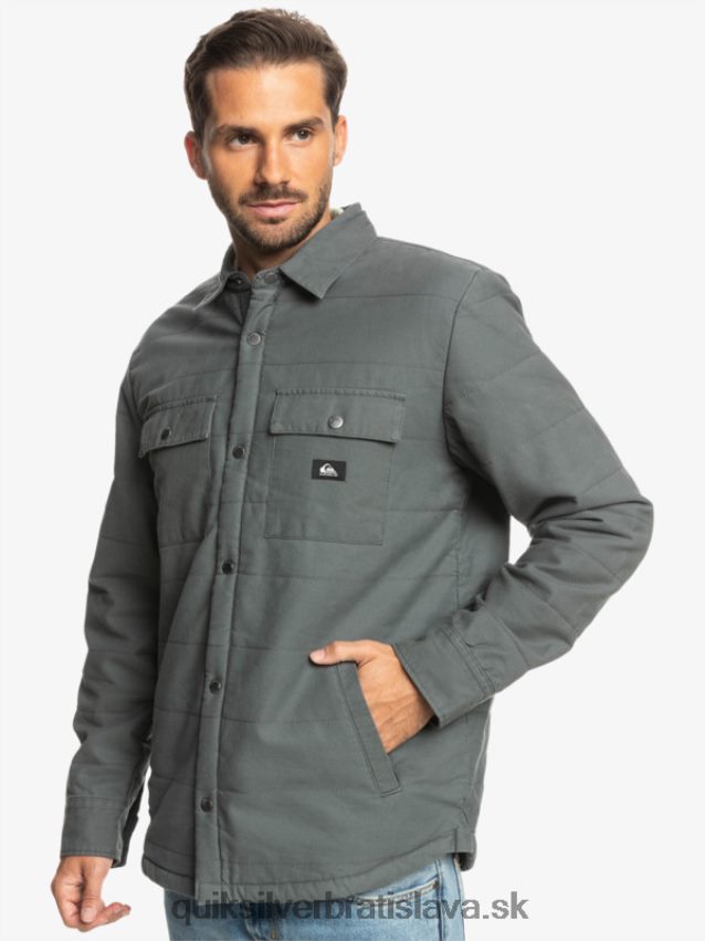 spodná plátenná bunda Quiksilver muži B80HXR1566 železná brána