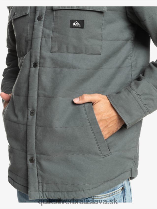 spodná plátenná bunda Quiksilver muži B80HXR1566 železná brána