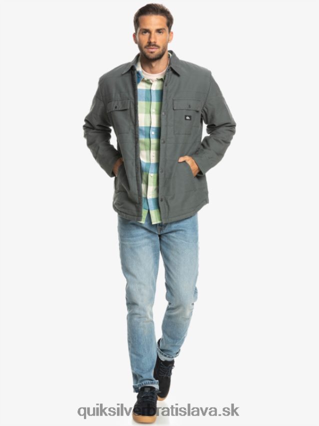 spodná plátenná bunda Quiksilver muži B80HXR1566 železná brána