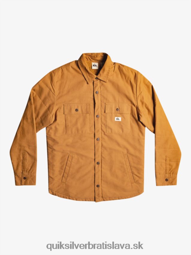 spodná plátenná bunda Quiksilver muži B80HXR1567 hnedý cukor