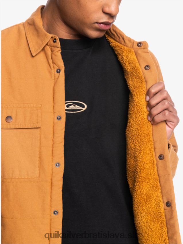 spodná plátenná bunda Quiksilver muži B80HXR1567 hnedý cukor