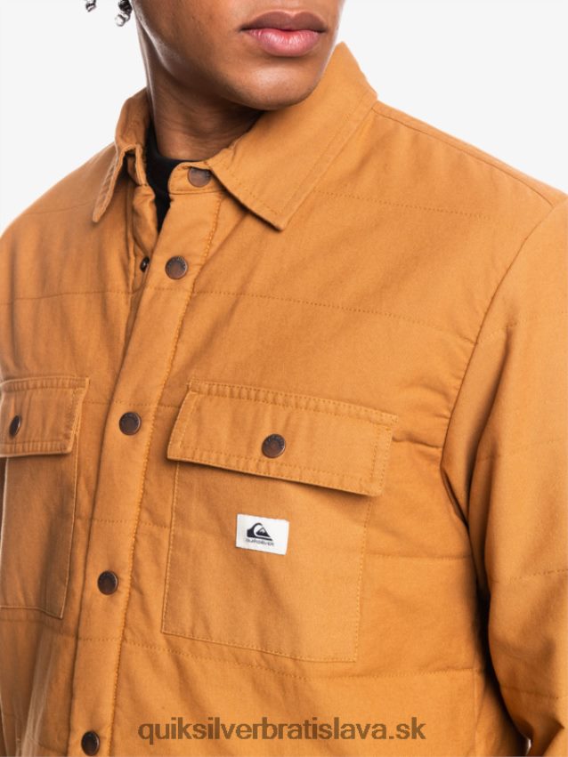 spodná plátenná bunda Quiksilver muži B80HXR1567 hnedý cukor