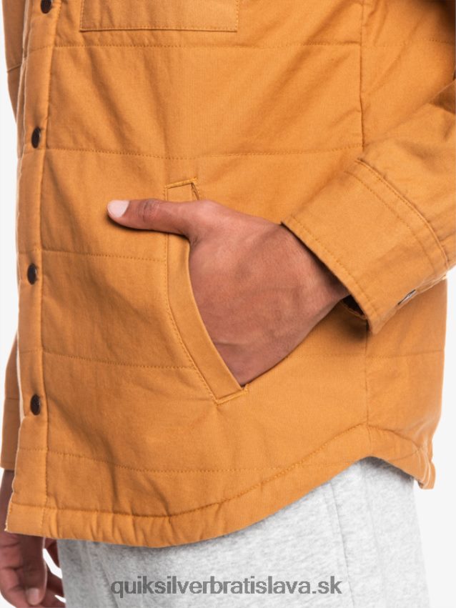 spodná plátenná bunda Quiksilver muži B80HXR1567 hnedý cukor