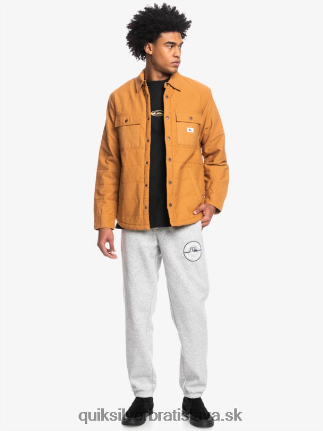 spodná plátenná bunda Quiksilver muži B80HXR1567 hnedý cukor