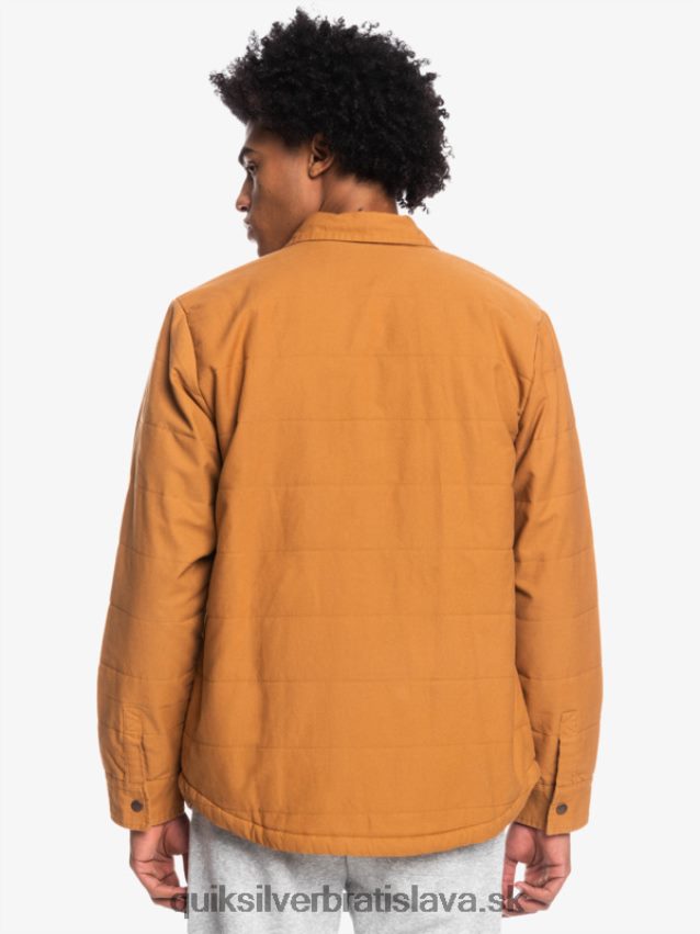 spodná plátenná bunda Quiksilver muži B80HXR1567 hnedý cukor