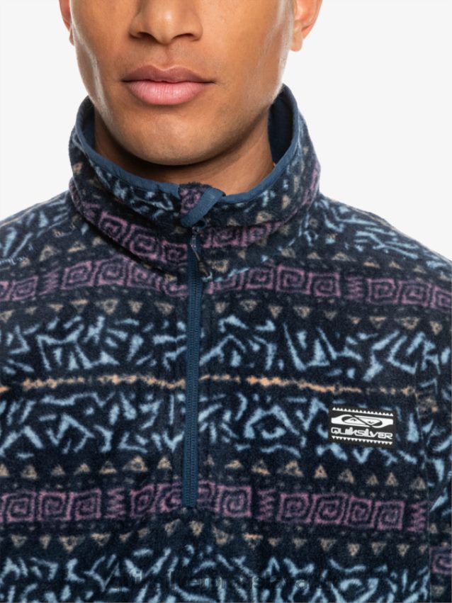 aker štvrť fleece sveter Quiksilver muži B80HXR1878 zaprášená orchidea nordic channel