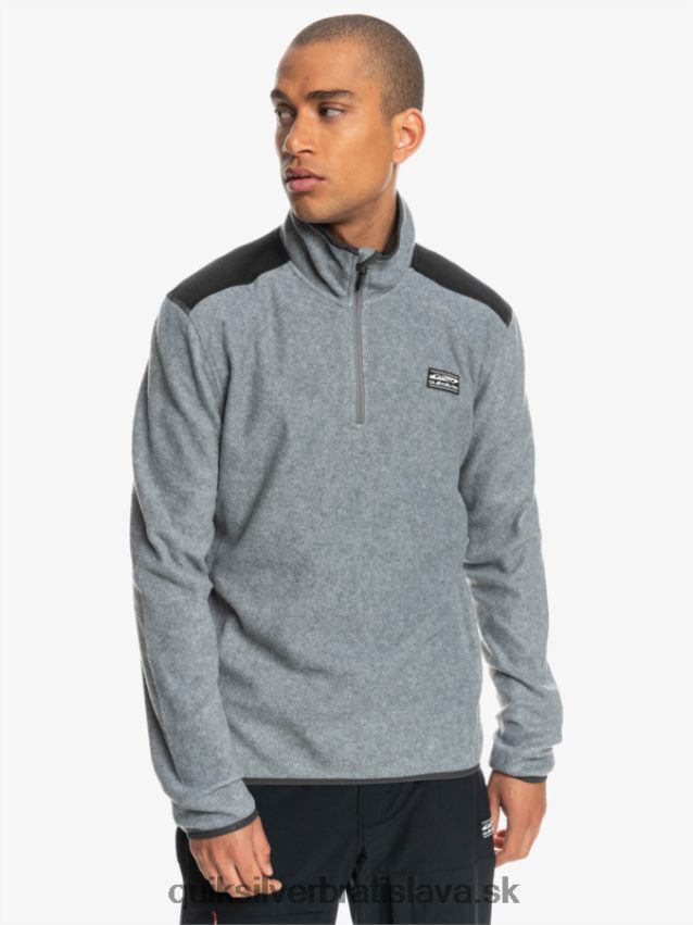 aker štvrť fleece sveter Quiksilver muži B80HXR1879 vres sivý