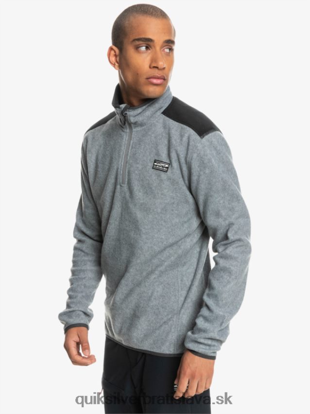 aker štvrť fleece sveter Quiksilver muži B80HXR1879 vres sivý