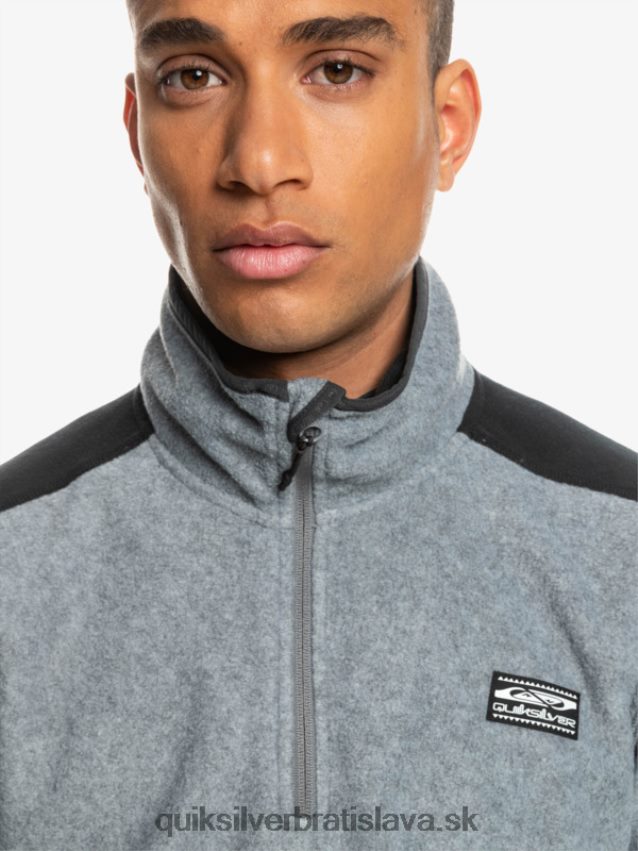 aker štvrť fleece sveter Quiksilver muži B80HXR1879 vres sivý