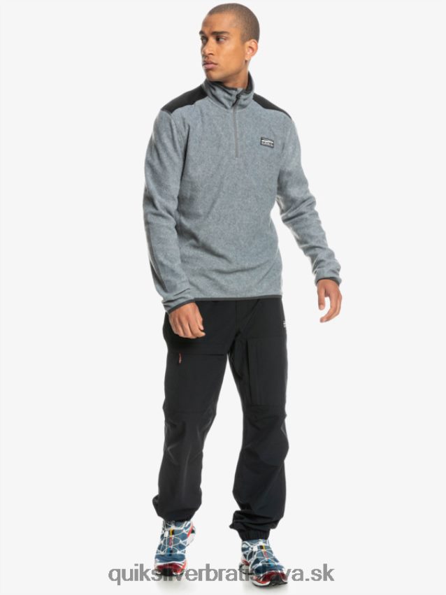aker štvrť fleece sveter Quiksilver muži B80HXR1879 vres sivý