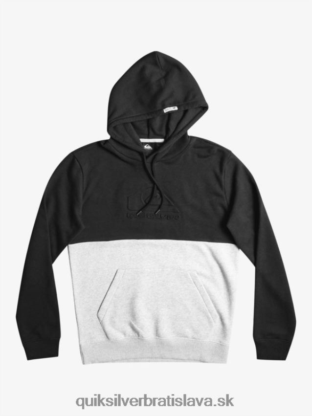 emboss mikina s kapucňou Quiksilver muži B80HXR1681 čierna