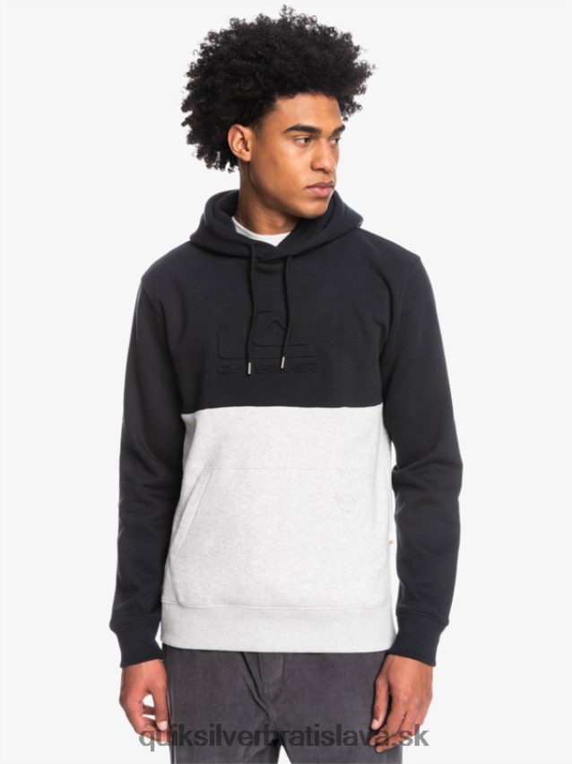 emboss mikina s kapucňou Quiksilver muži B80HXR1681 čierna