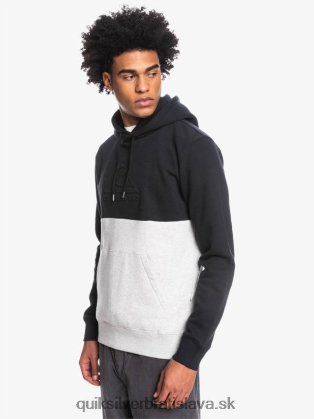 emboss mikina s kapucňou Quiksilver muži B80HXR1681 čierna