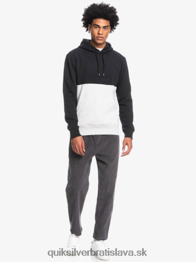 emboss mikina s kapucňou Quiksilver muži B80HXR1681 čierna