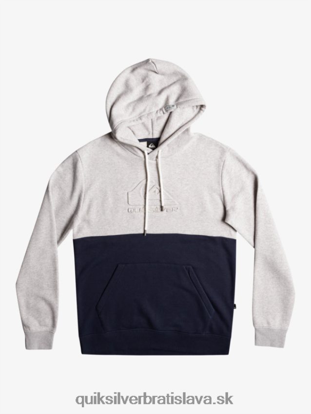 emboss mikina s kapucňou Quiksilver muži B80HXR1682 svetlosivý vres