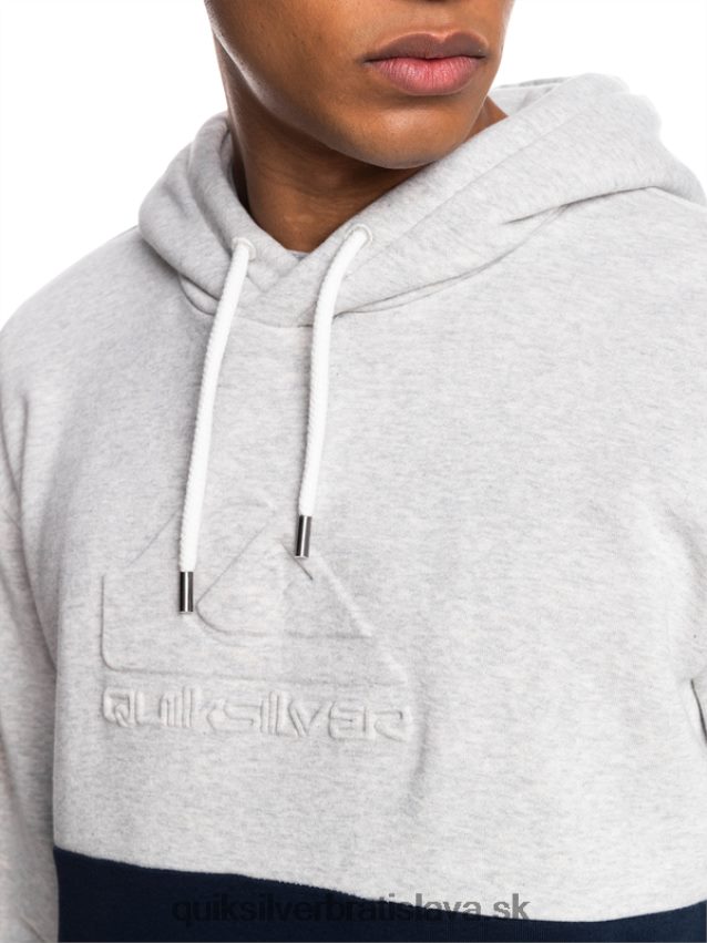 emboss mikina s kapucňou Quiksilver muži B80HXR1682 svetlosivý vres
