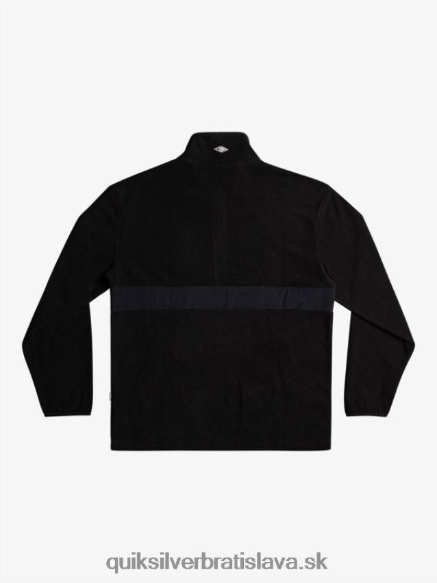 fleece na polovičný zips saturn Quiksilver muži B80HXR1561 čierna
