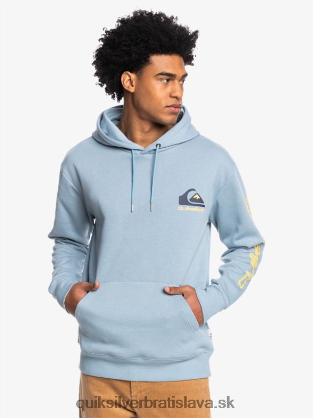 fleece top s kapucňou s logom omni Quiksilver muži B80HXR1090 čierna