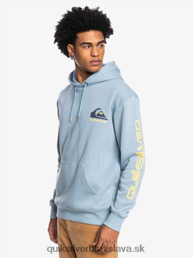 fleece top s kapucňou s logom omni Quiksilver muži B80HXR1090 čierna