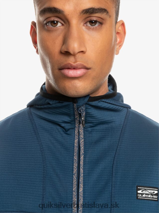 fleecová mikina so zapínaním na štvrť zips Quiksilver muži B80HXR1873 insígnie modrá