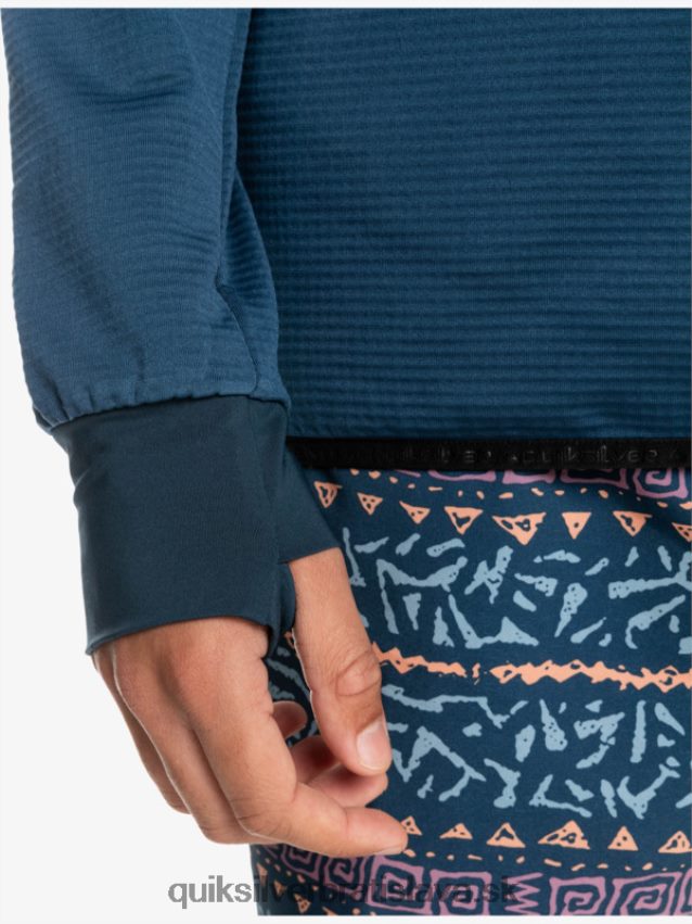 fleecová mikina so zapínaním na štvrť zips Quiksilver muži B80HXR1873 insígnie modrá