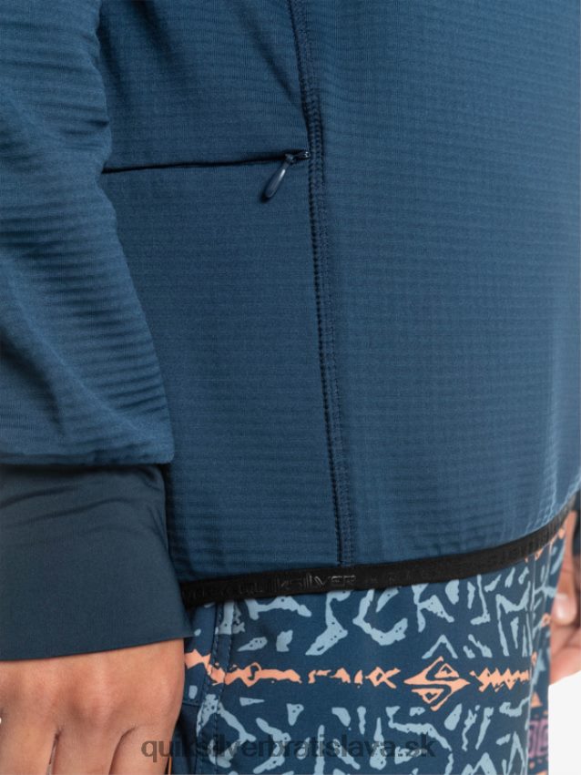 fleecová mikina so zapínaním na štvrť zips Quiksilver muži B80HXR1873 insígnie modrá