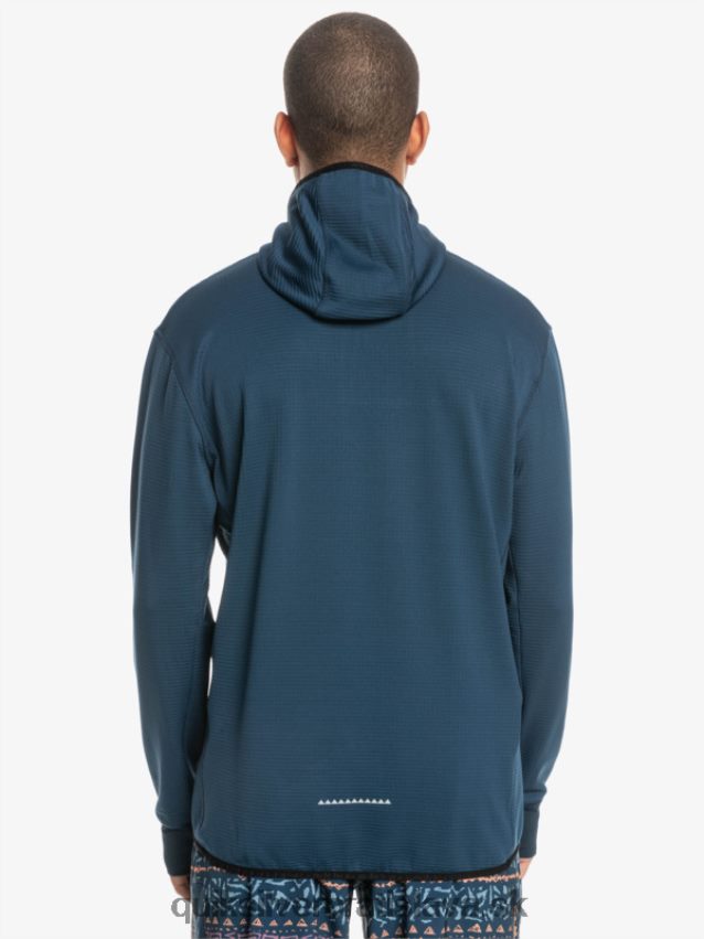 fleecová mikina so zapínaním na štvrť zips Quiksilver muži B80HXR1873 insígnie modrá