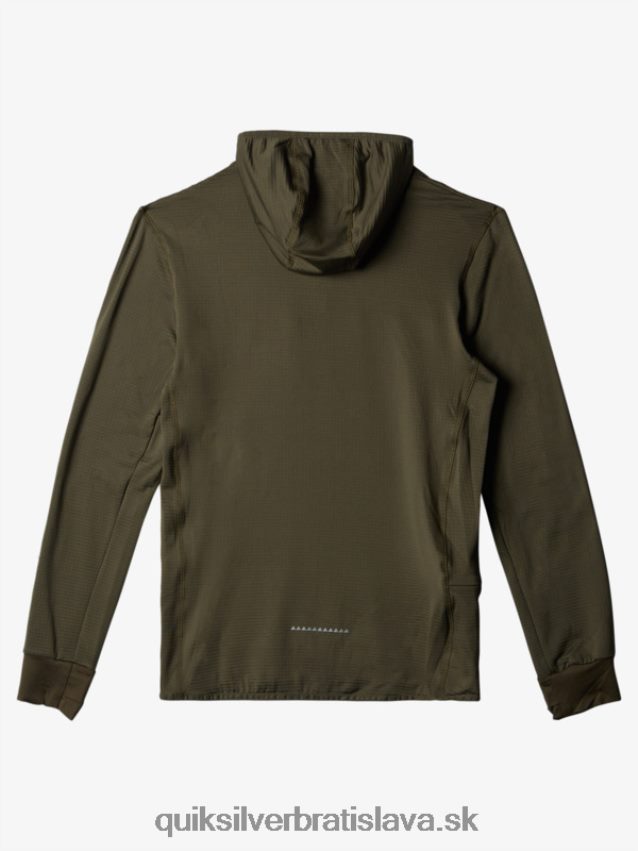fleecová mikina so zapínaním na štvrť zips Quiksilver muži B80HXR1874 hroznový list