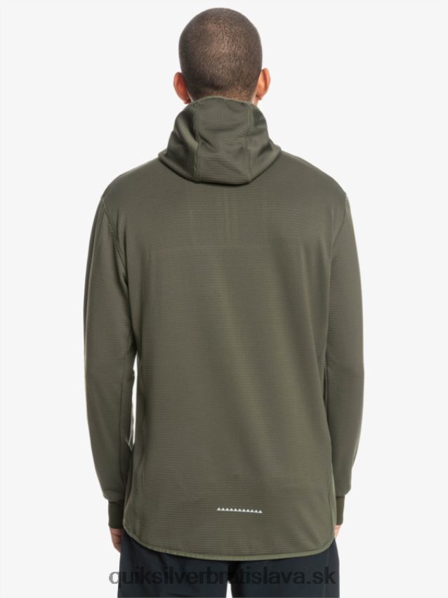 fleecová mikina so zapínaním na štvrť zips Quiksilver muži B80HXR1874 hroznový list