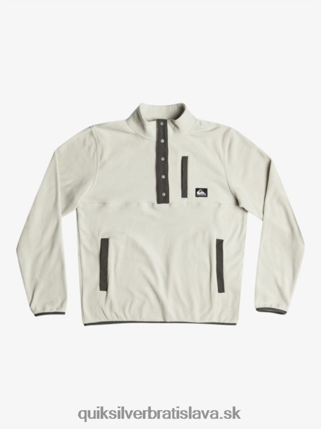 fleecový pulóver bez určenia Quiksilver muži B80HXR1039 šedo fialová