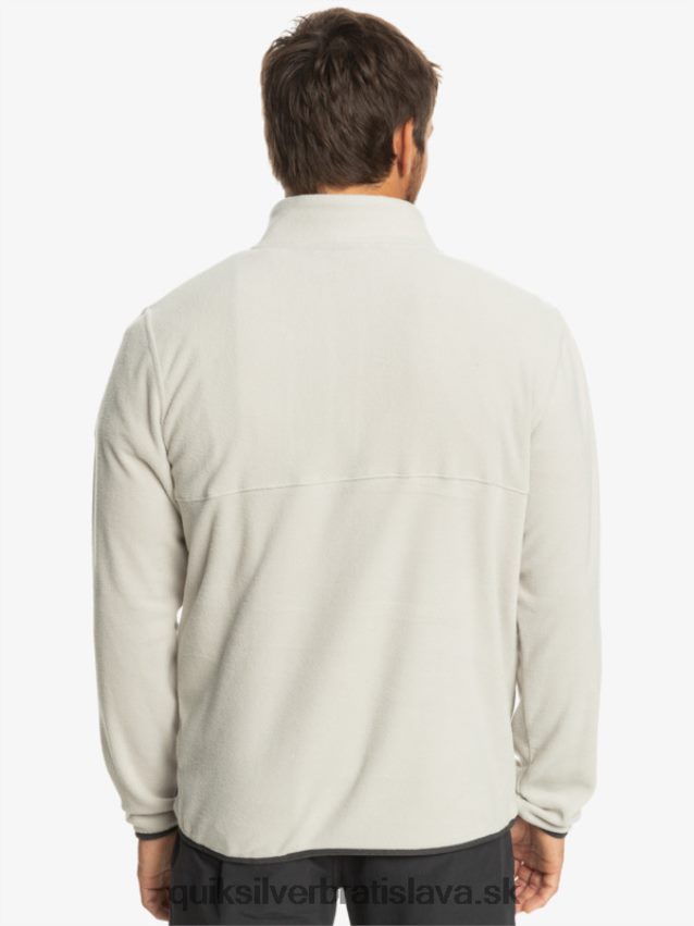 fleecový pulóver bez určenia Quiksilver muži B80HXR1039 šedo fialová