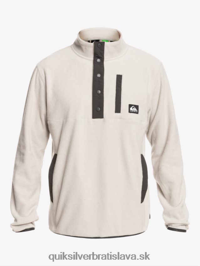 fleecový pulóver bez určenia Quiksilver muži B80HXR1039 šedo fialová