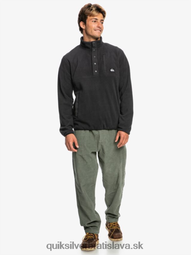 fleecový pulóver bez určenia Quiksilver muži B80HXR1040 fantóm